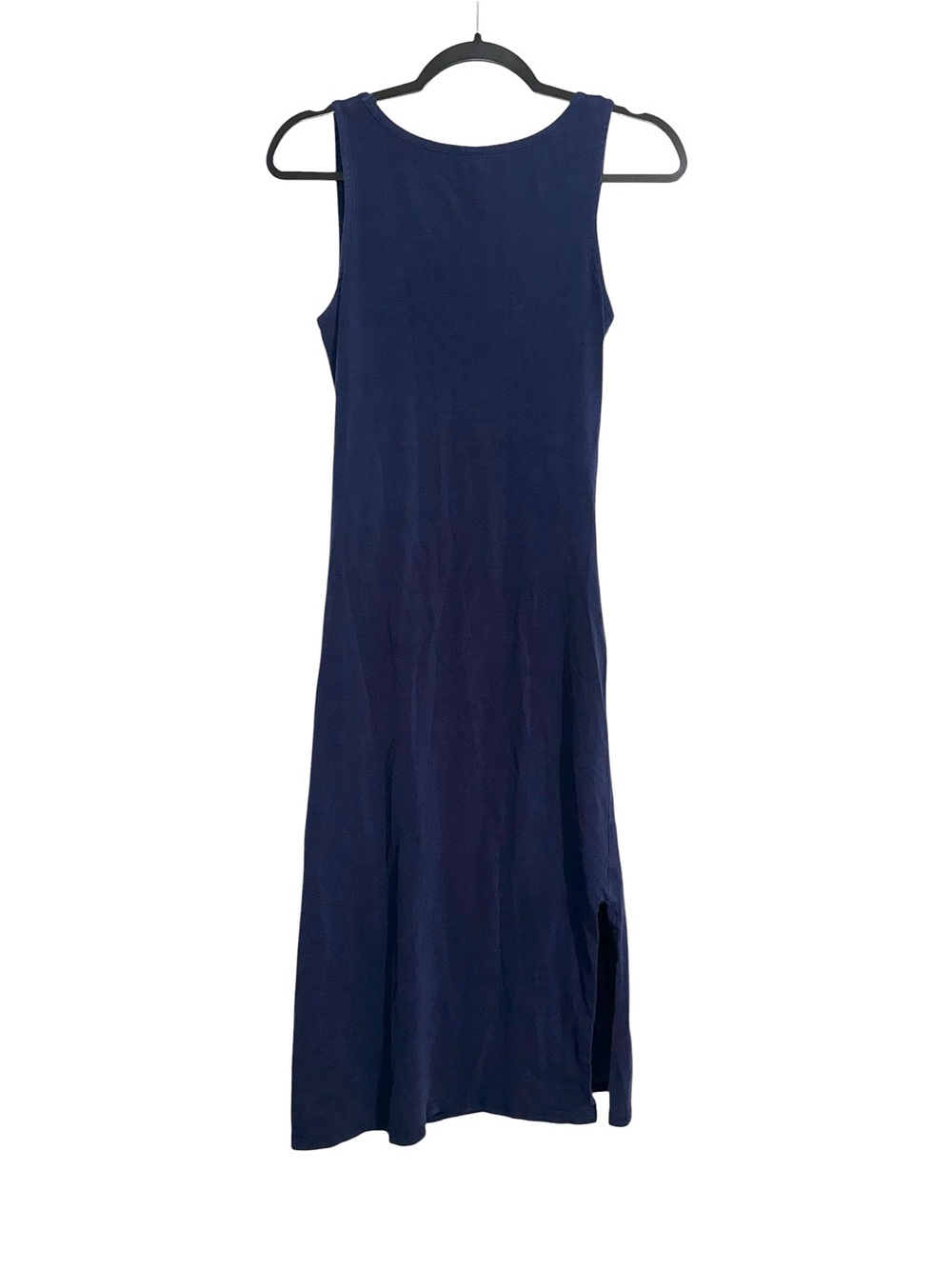 Pact Organic Cotton Sleeveless Navy Maternity Midi Tank Dress MEDIUM - Picture 3 of 6